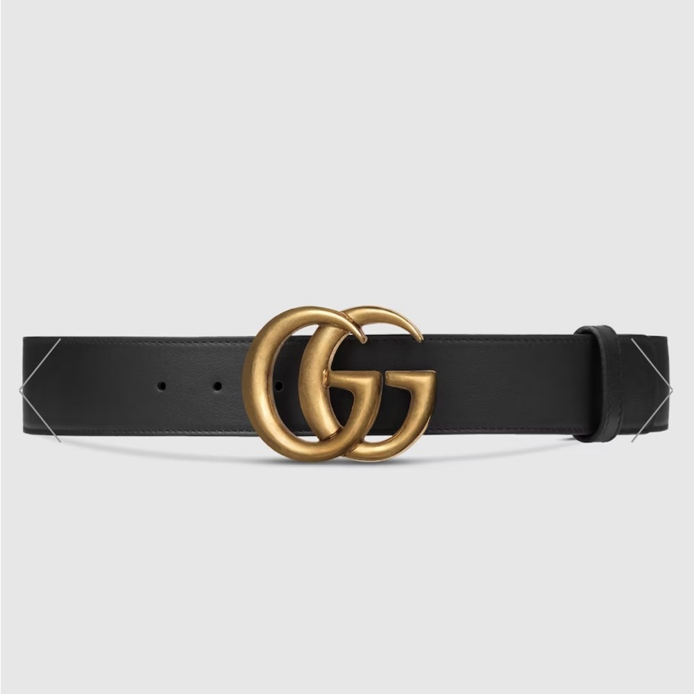 Authentic Gucci leather belt with Double G buckle - Sz 70